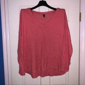 WILD FABLE CORAL CABLE KNIT LOUNGE TOP SIZE XL